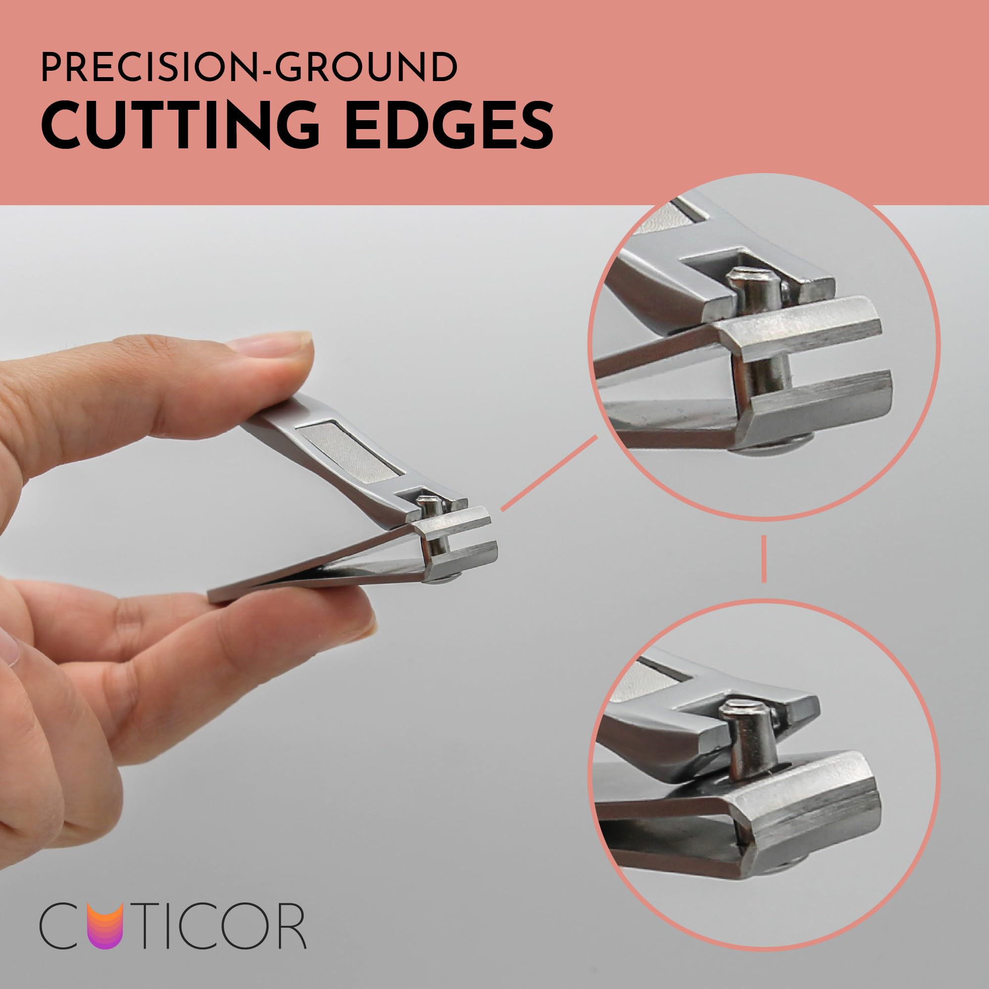 Houseify CUTICOR thick-nails closeup shows hand-sharpened blades for tough nails