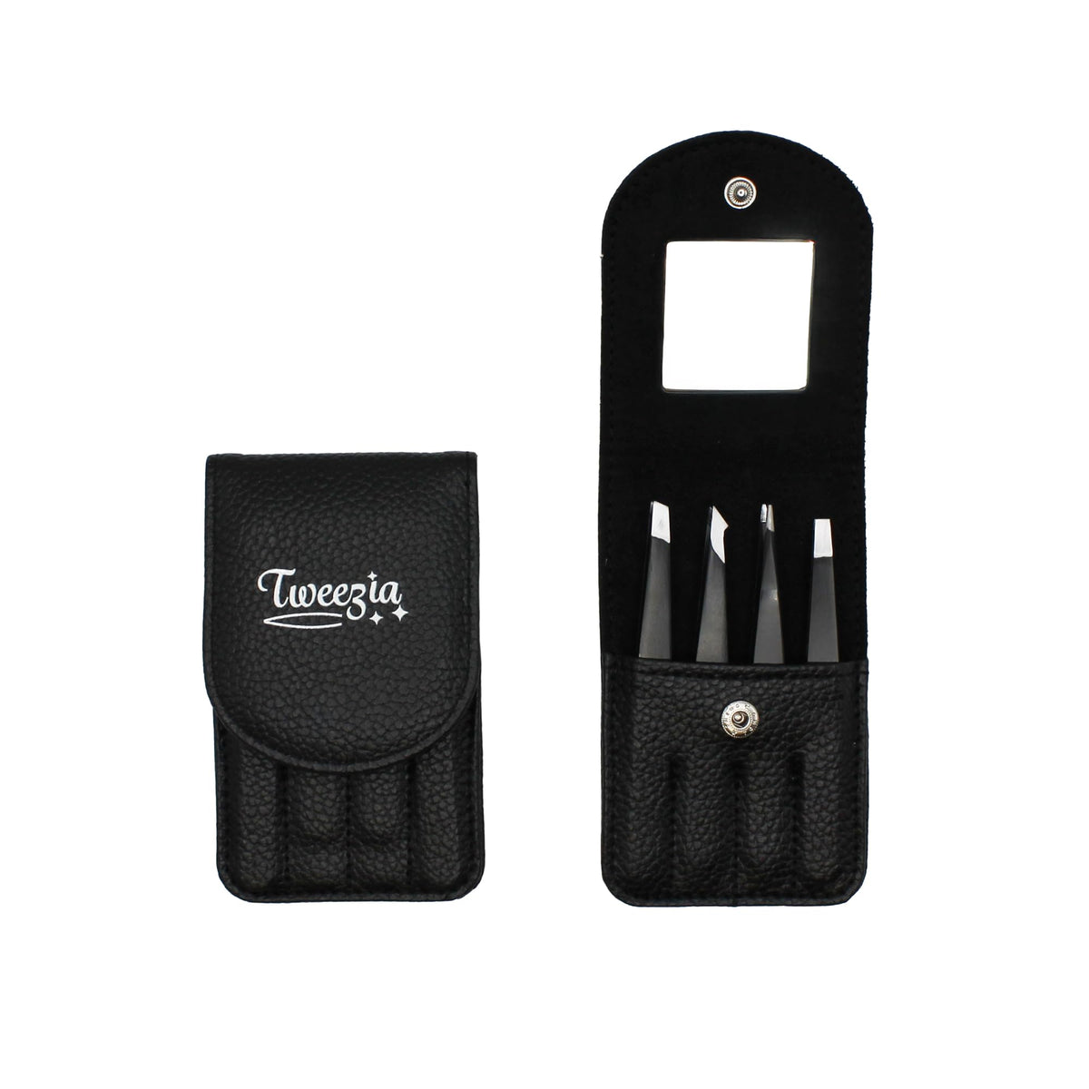 Houseify TWEEZIA stainless steel tweezer set for precise grooming.