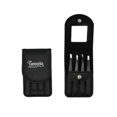 Houseify TWEEZIA stainless steel tweezer set for precise grooming.