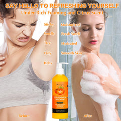 Hoveimpee gel persimon, ingredientes clave para aroma relajante y piel equilibrada.