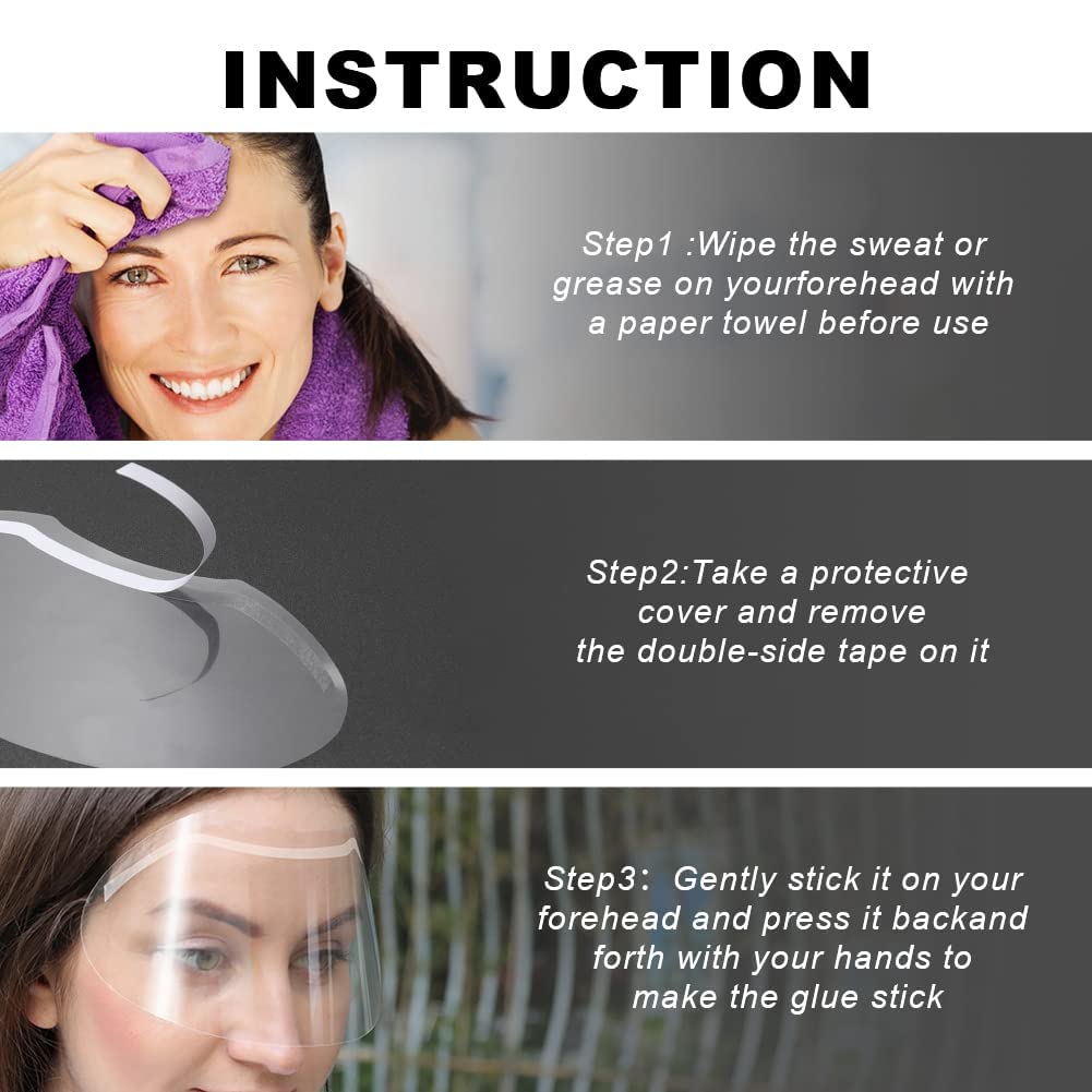 Hovin eye protection visor used while shaving or trimming for added safety.