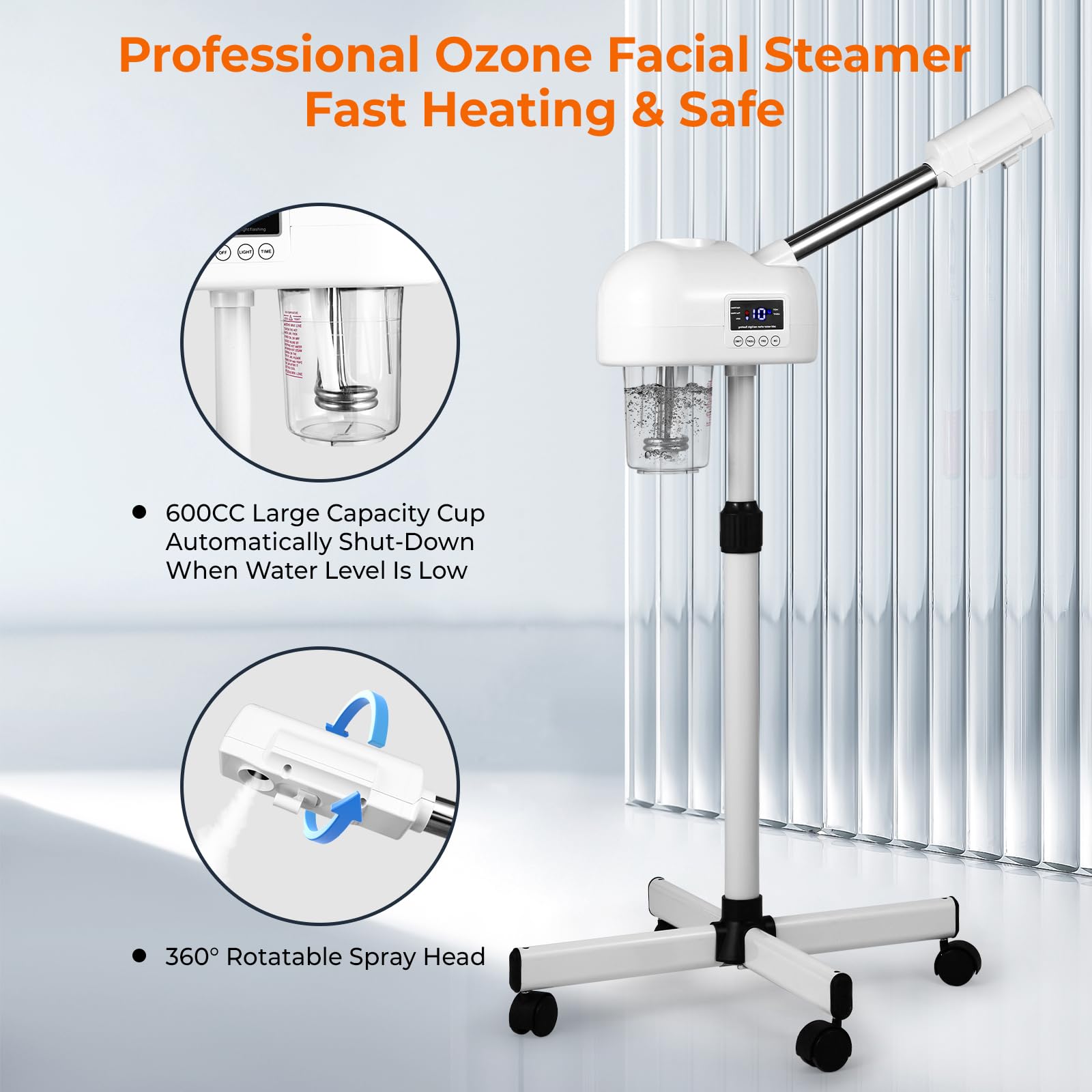 Hovinke steamer timer function helps set session length precisely