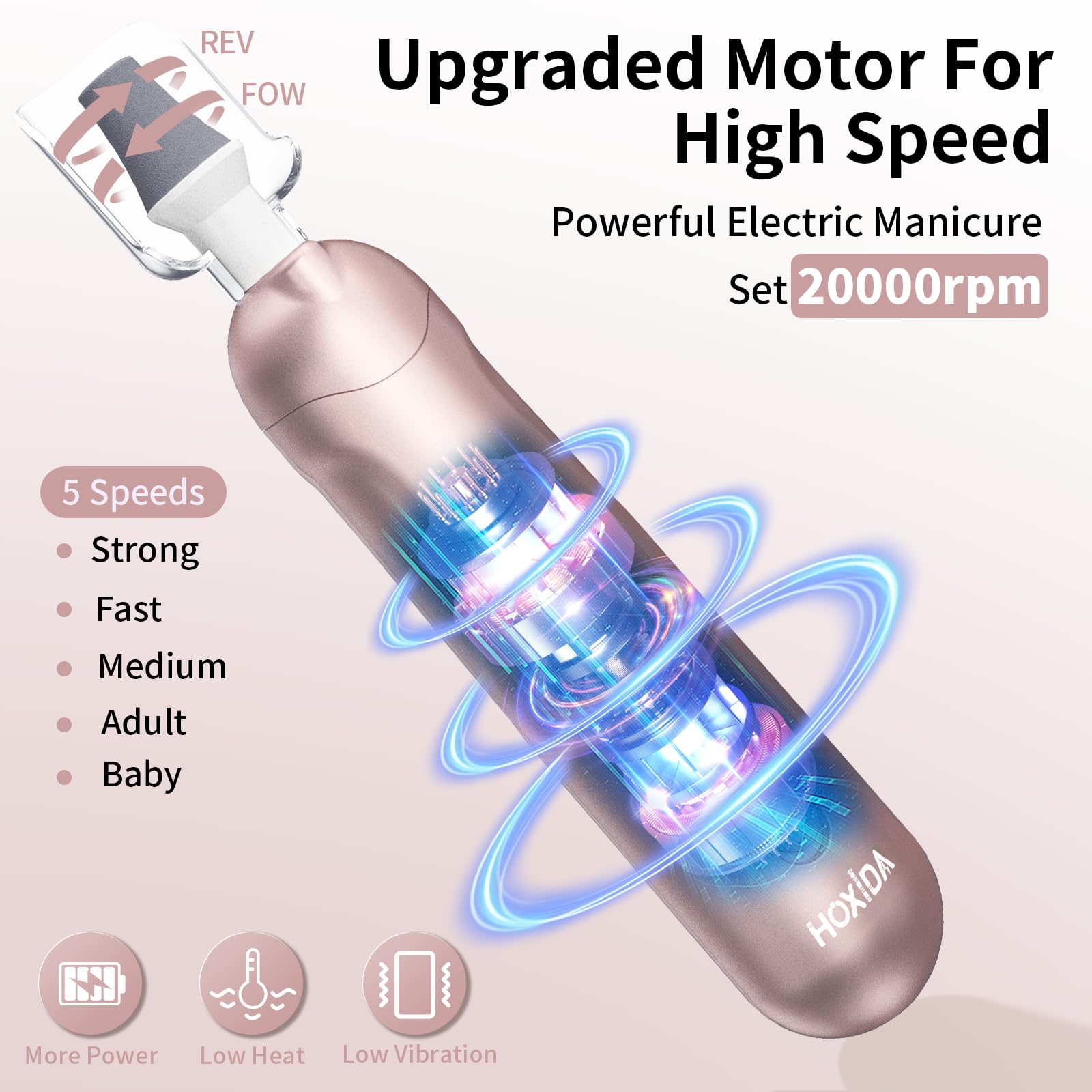 Hoxida interchangeable bits collection supports versatile shaping and polishing tasks