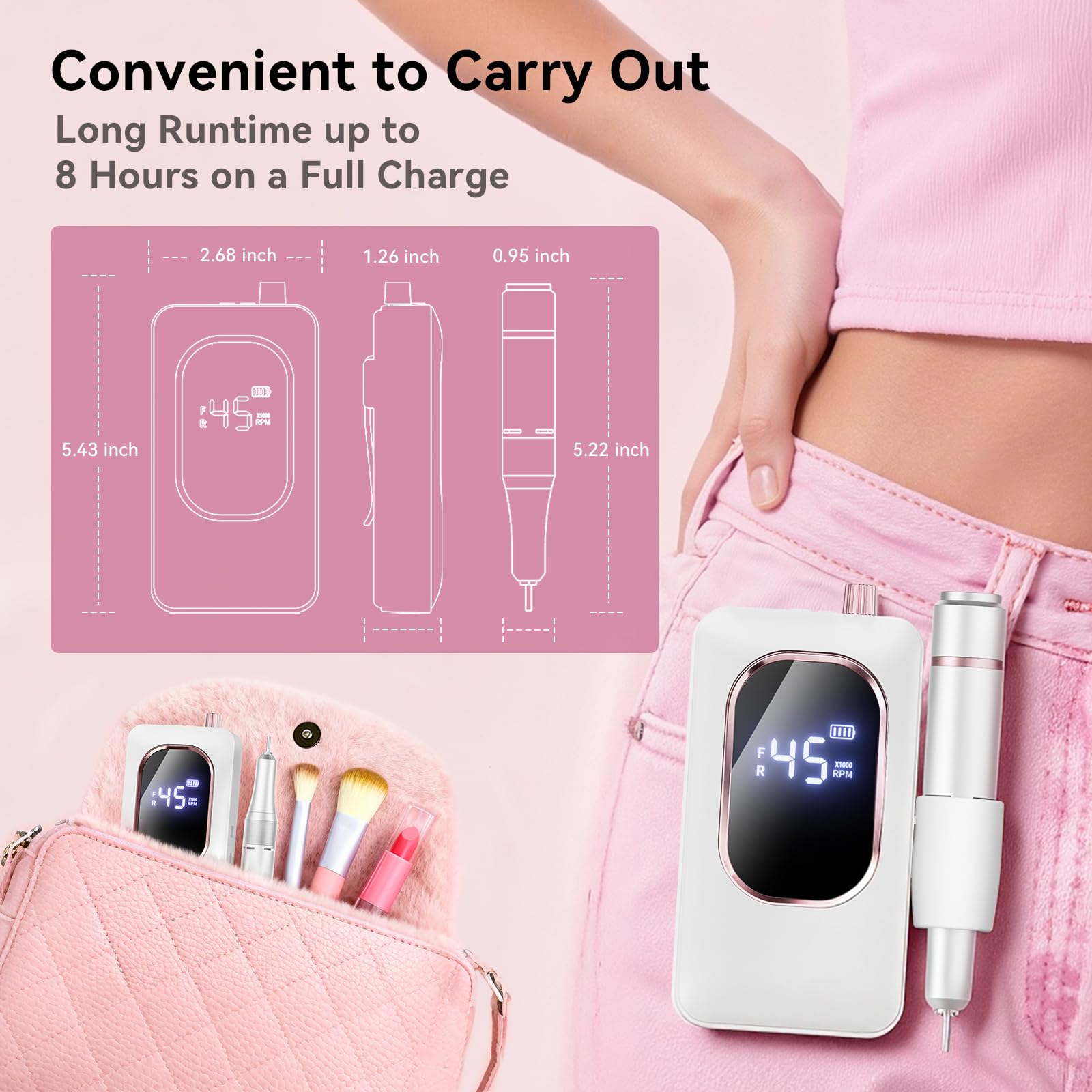Hoxida low-noise, low-heat manicure tool for comfortable home use