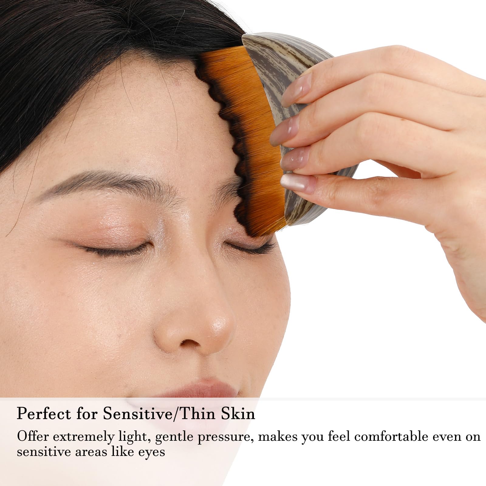 Hoyecl bristles deliver comfortable use for sensitive dry skin.