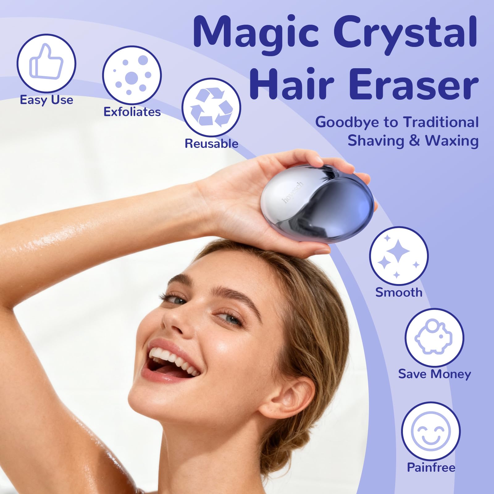 hoyesch crystal hair eraser in compact travel case for on-the-go care