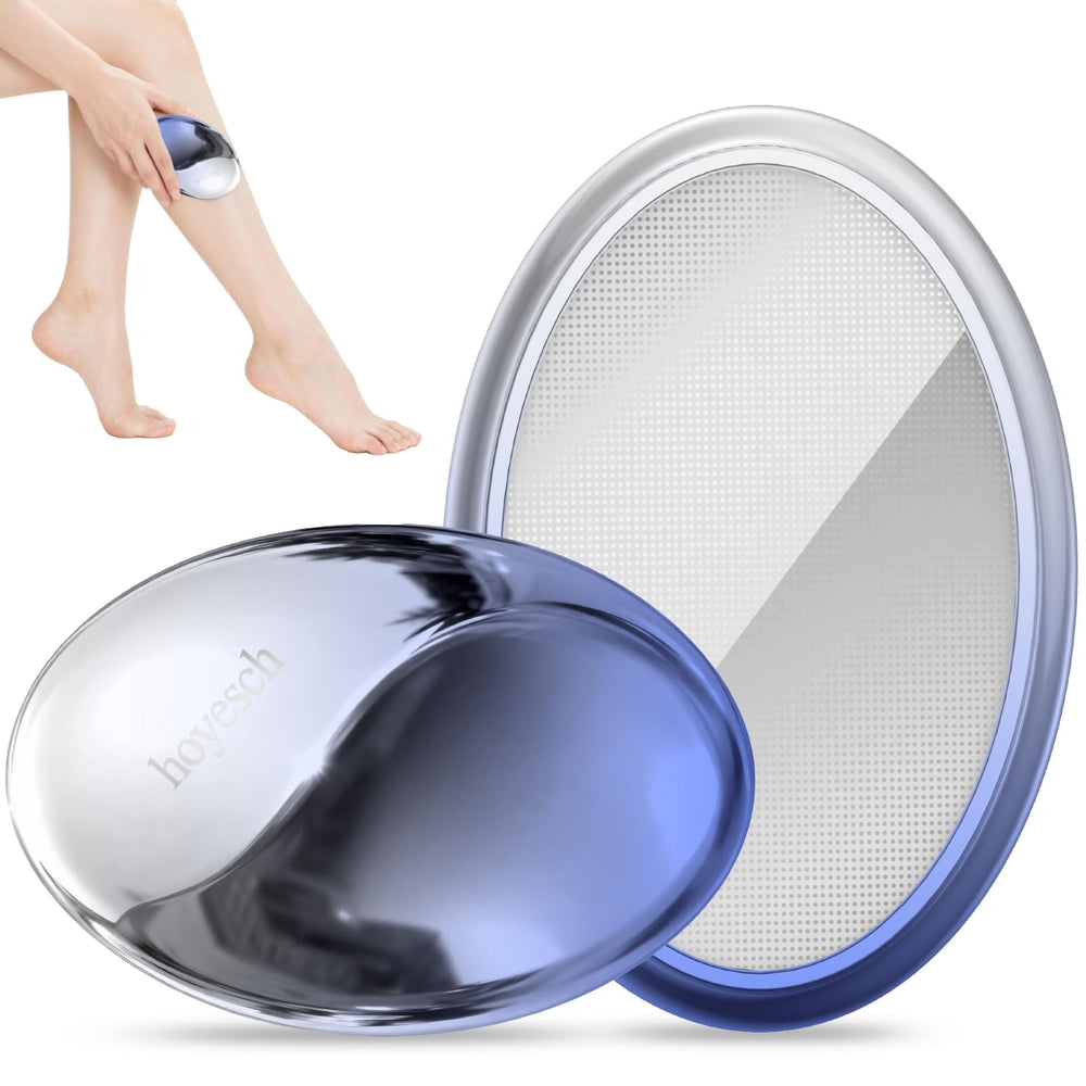 hoyesch crystal hair eraser gradient blue close-up showing frosted surface for gentle exfoliation
