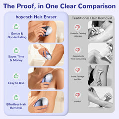 hoyesch crystal hair eraser applied to leg for smooth results