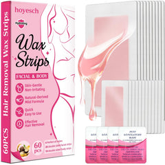hoyesch wax strips for face and brows provide gentle, precise hair removal for smooth skin.