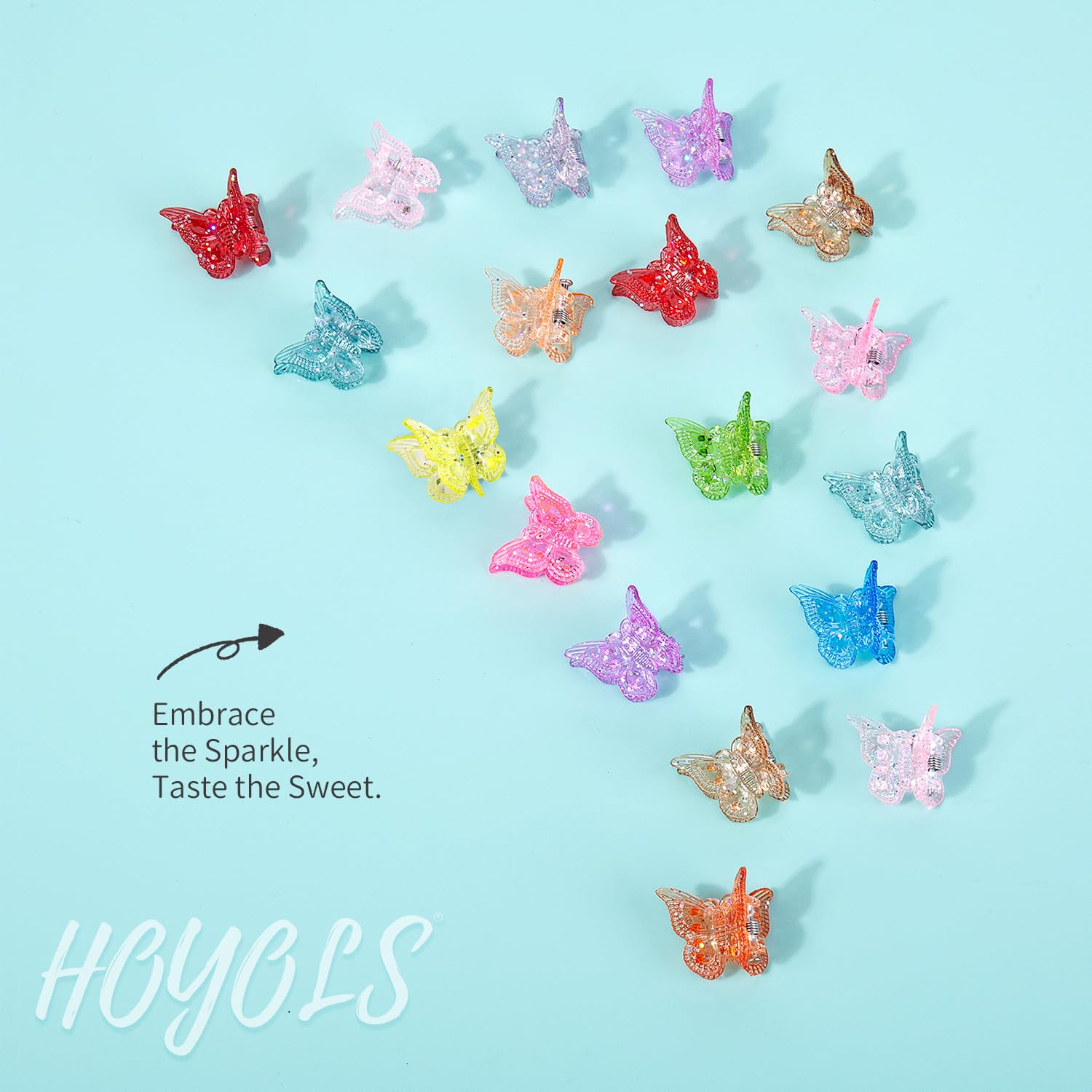 HOYOLS assorted glitter clips offer durable sparkle for any occasion