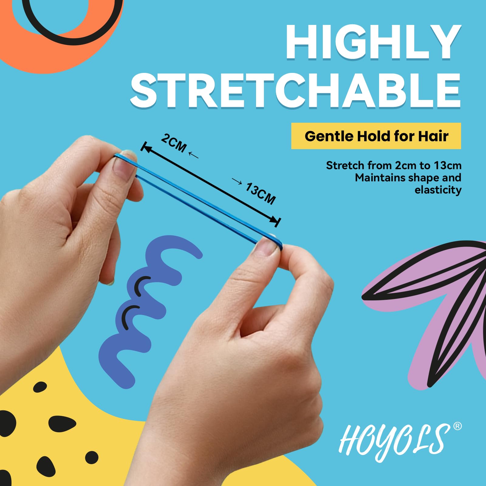 HOYOLS baby girl hair ties for gentle handling and secure ponytails