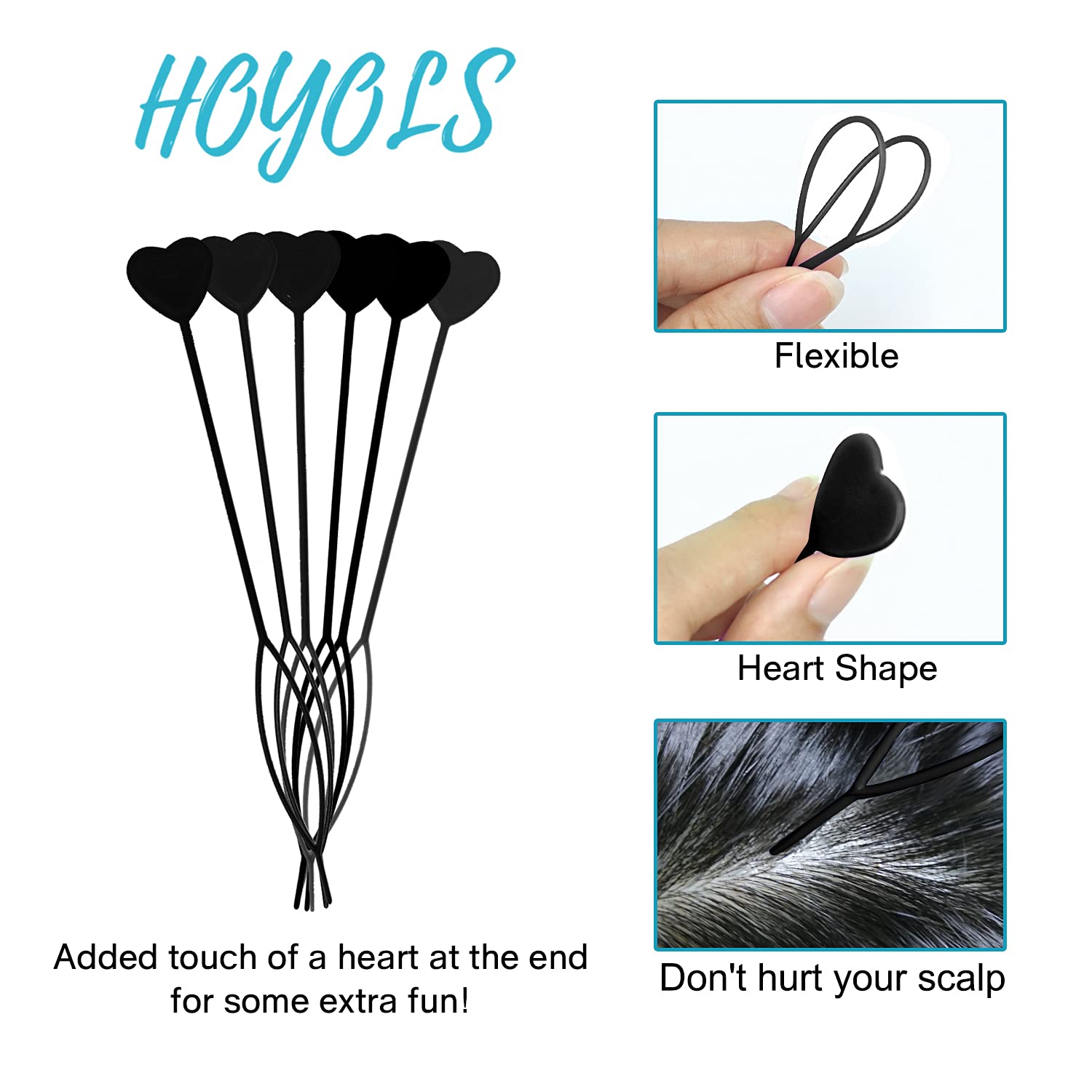 HOYOLS diseño compacto, discreto, no intrusivo durante el peinado