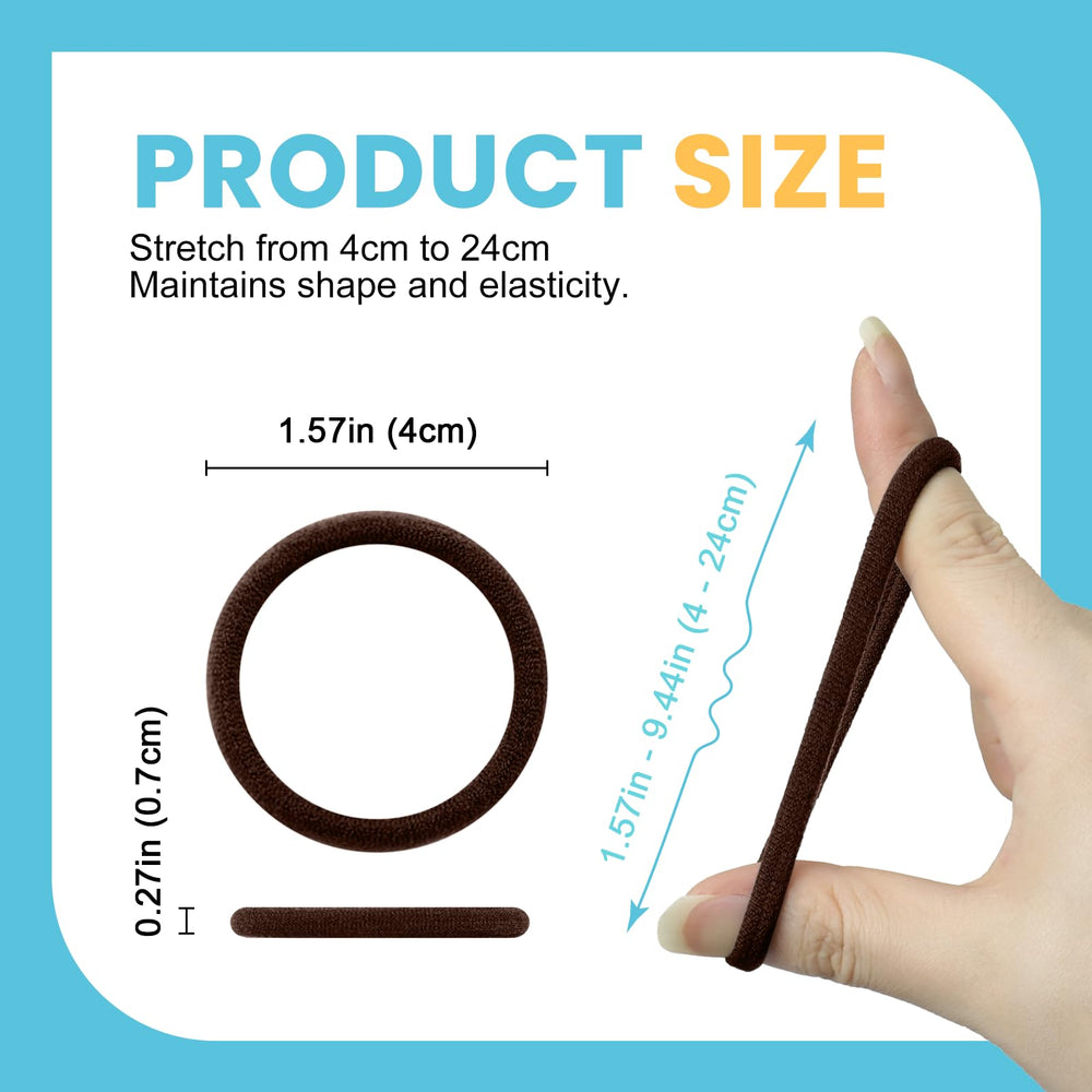 HOYOLS hair ties packaging espresso container keeps 100 pieces organized