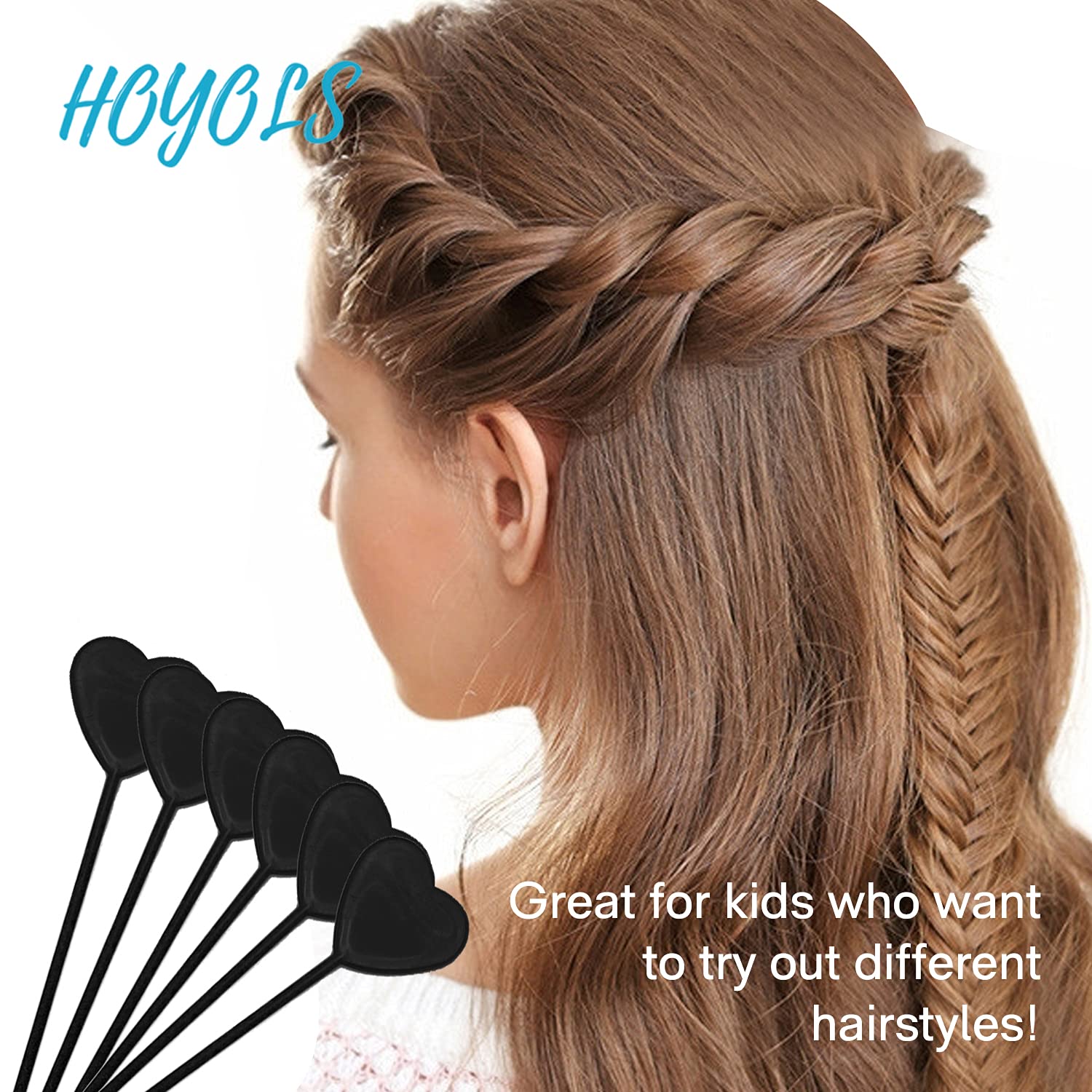 HOYOLS materiales de alta calidad, suaves y seguros para cabello