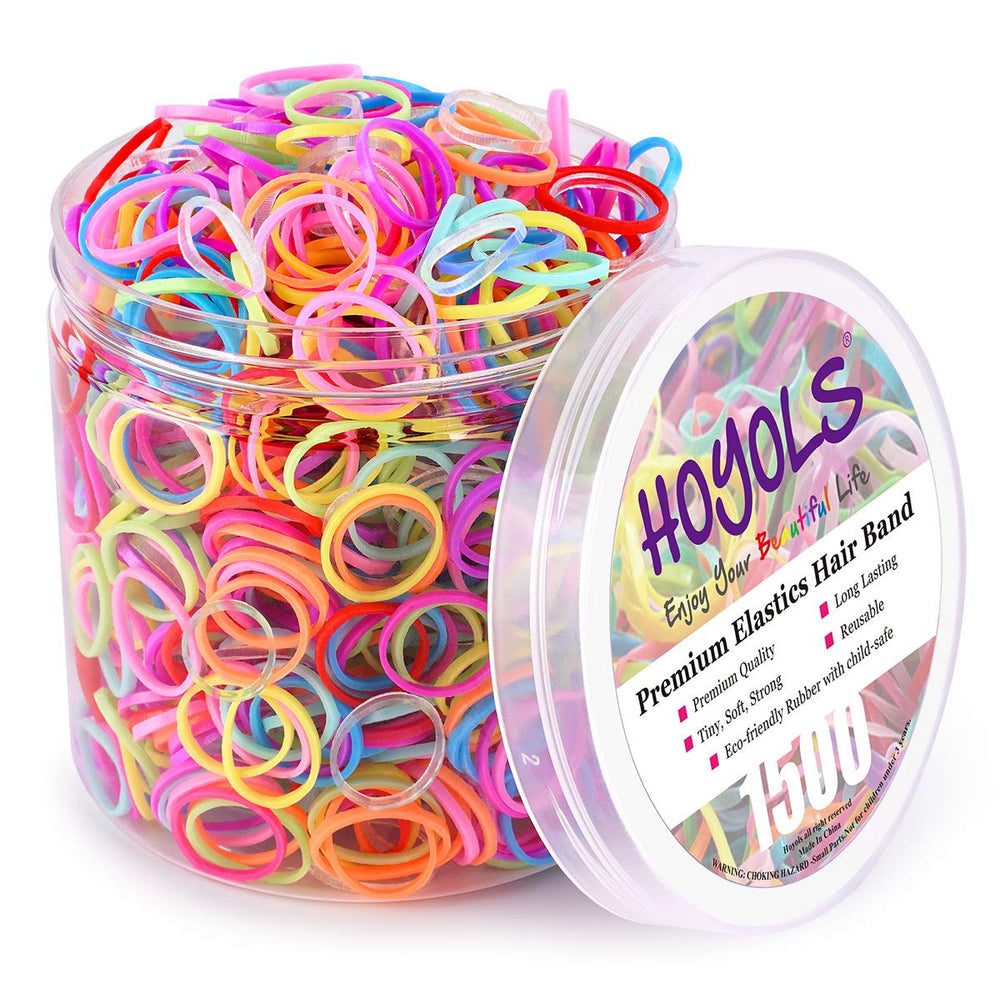 HOYOLS multicolor TPU hair ties pack ready for quick ponytails and kids' styling