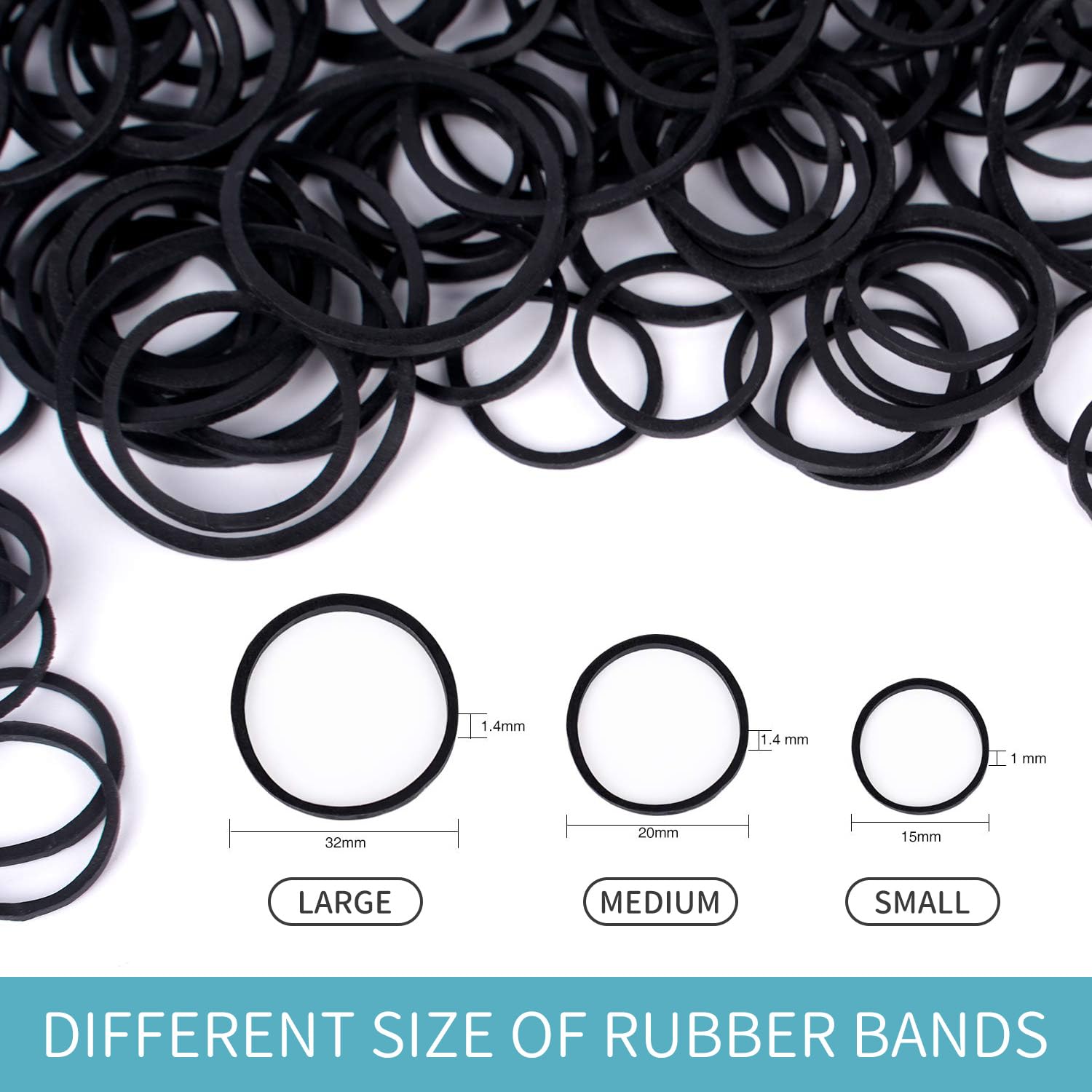 HOYOLS multipurpose bands can secure braids, buns, ponytails, or organize supplies.