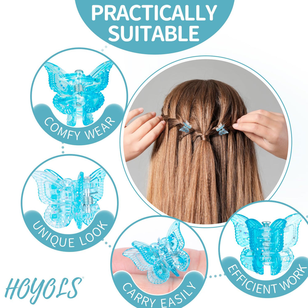 HOYOLS small jaw clip provides secure hold without pulling hair