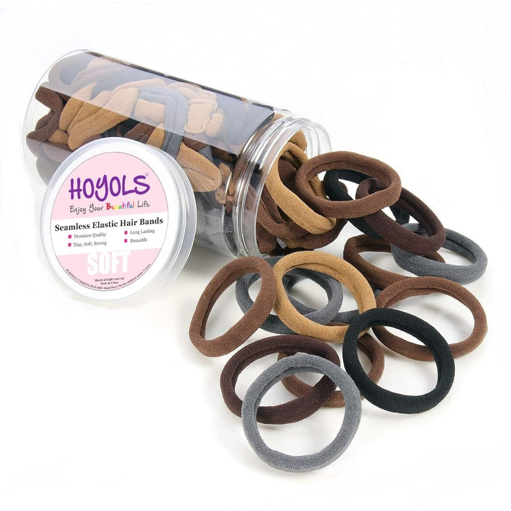 HOYOLS soft hair ties pack for gentle, crease-free ponytails.