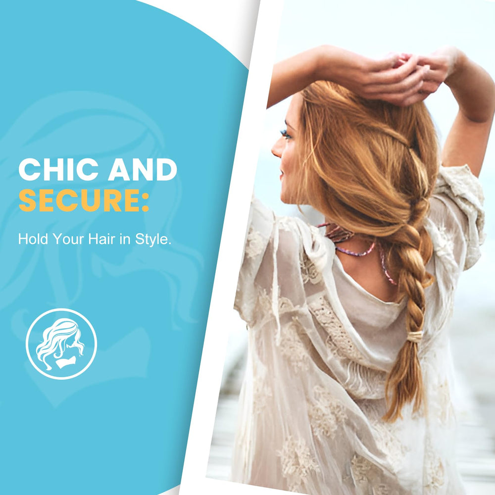 HOYOLS hair ties stored in a clear container for easy re-styling