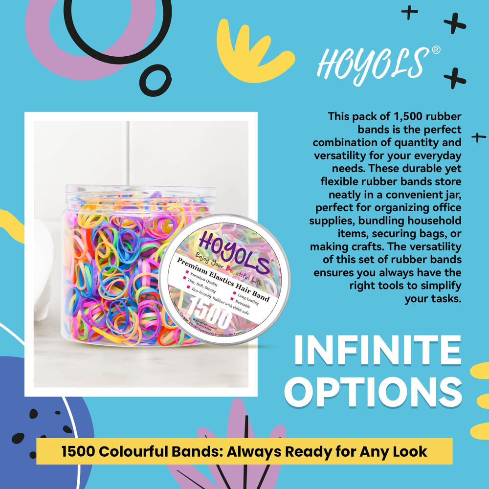 HOYOLS TPU hair ties 30 mm size ideal for small hair