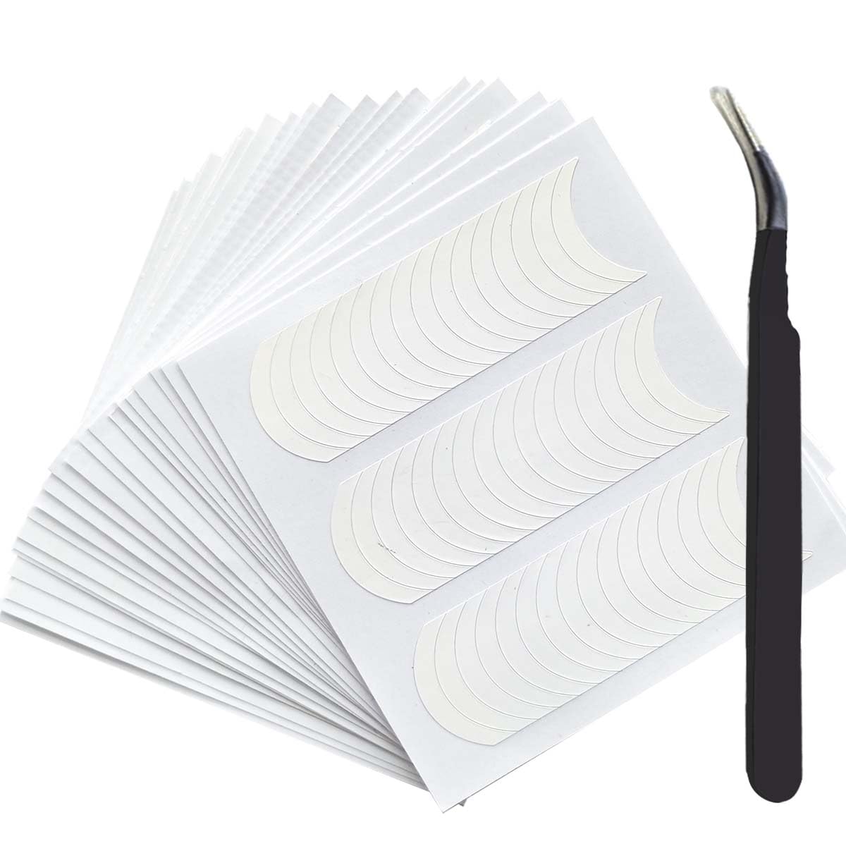 HPYFOI arc moon design 1 French manicure strip on nails for clean tips