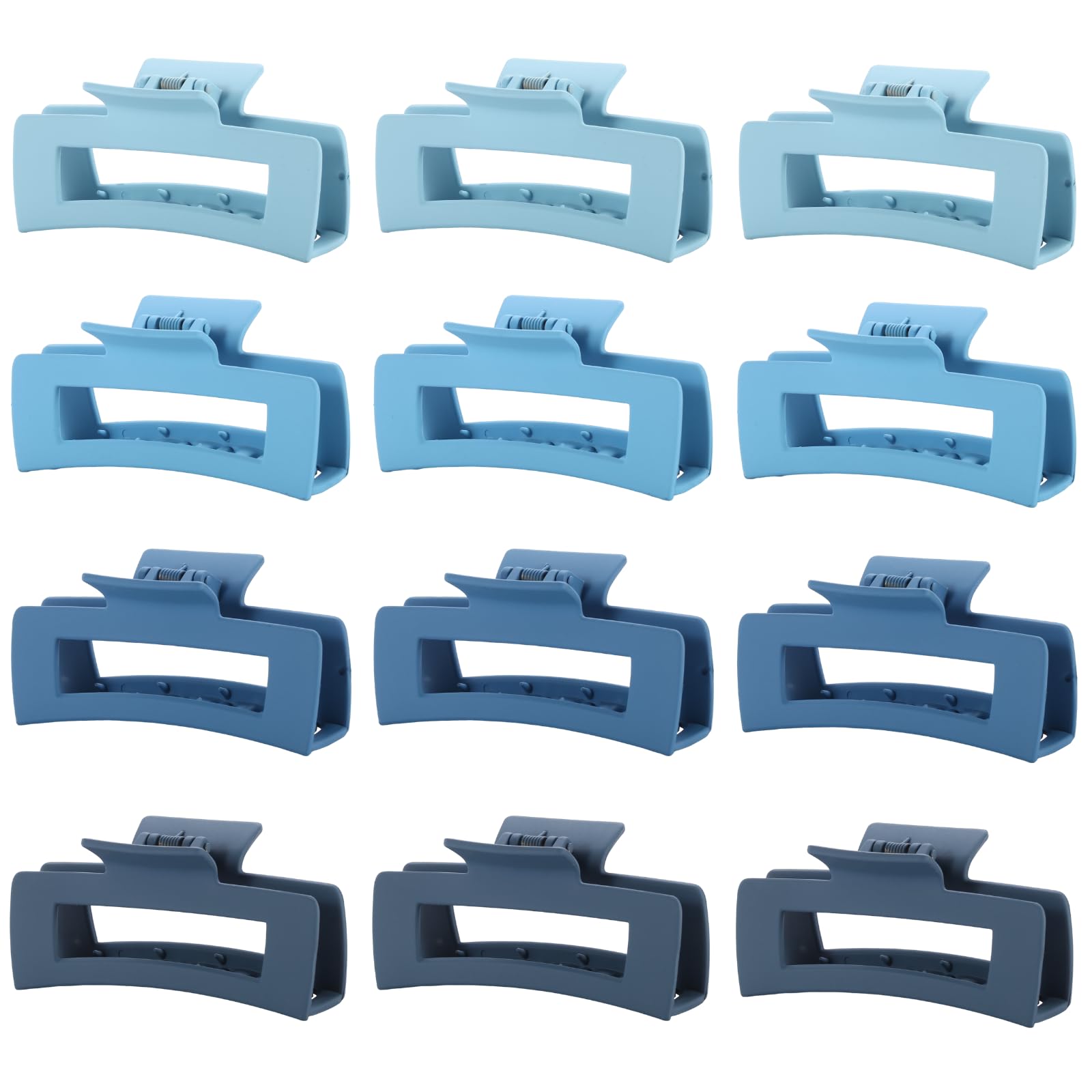 HQ-SITE blue square hair claw clip large 4.3-inch provides secure hold for thick hair.