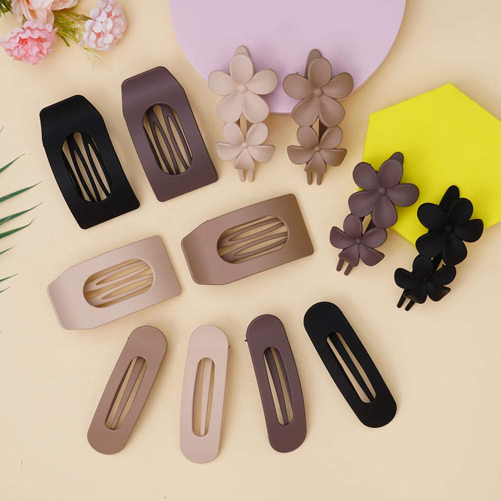 HQ-SITE flat claw clip in light brown for gentle grip and subtle bulk.