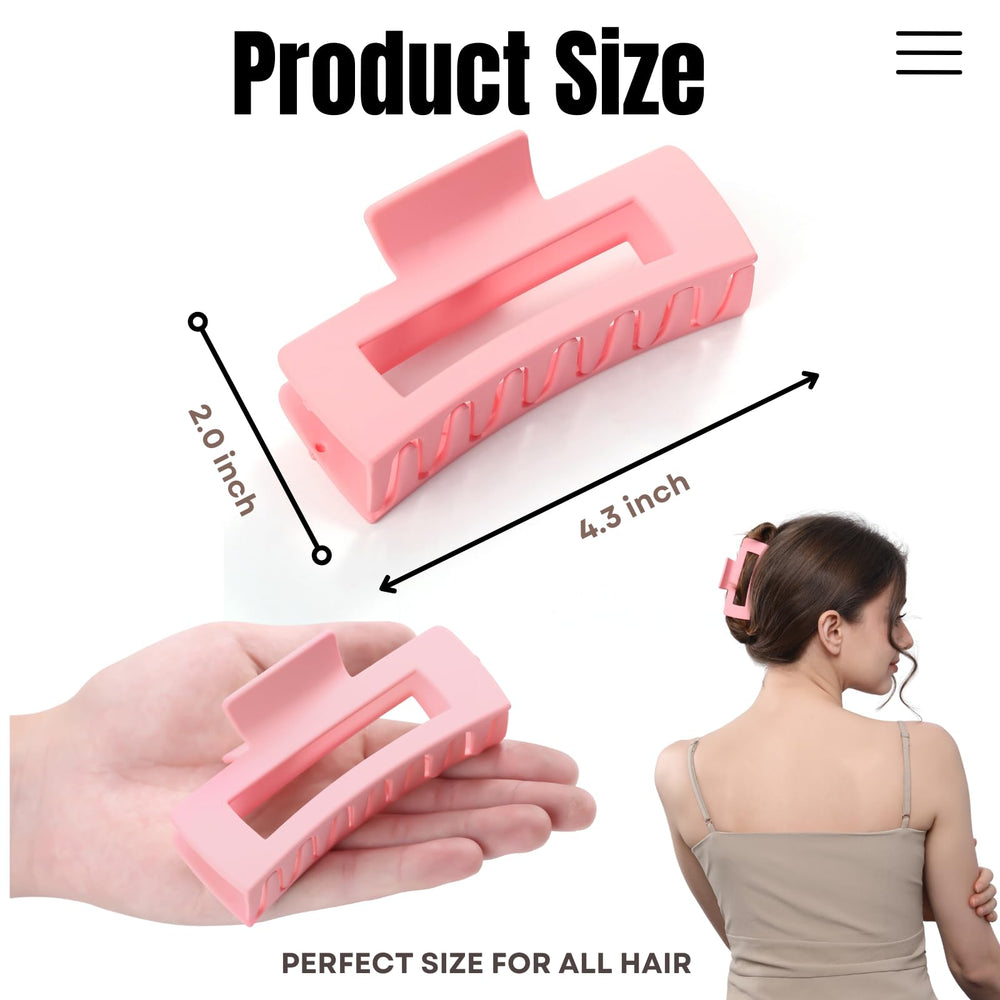 HQ-SITE matte finish claw clip in hand demonstrates strong grip