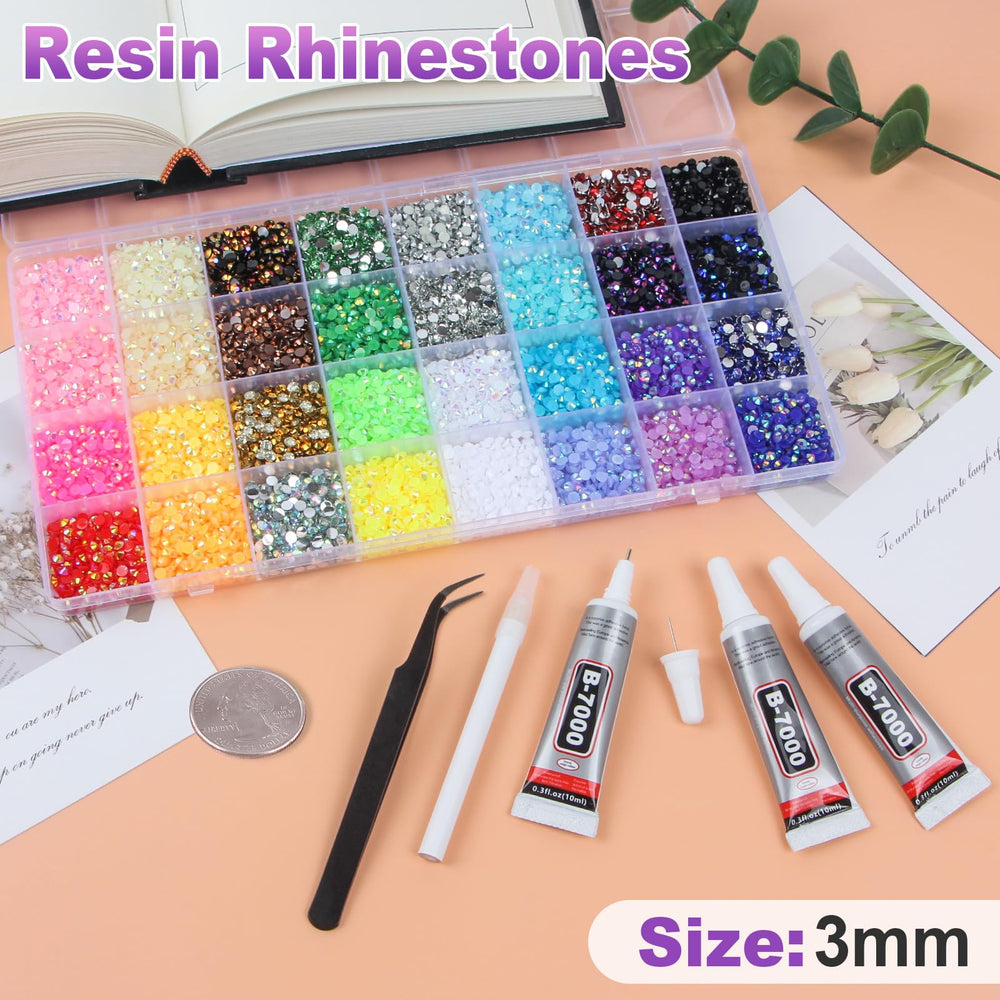 HRLbrc cristales resina 3mm multicolor, brillo cambiante para manualidades