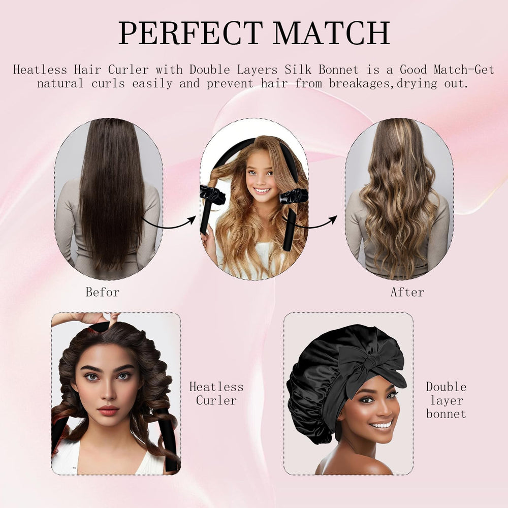 Hroevc claw clip included to secure hair for overnight curls