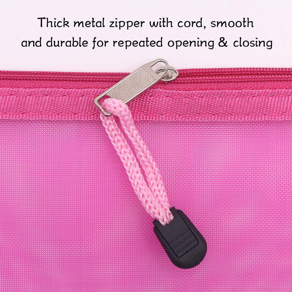HRX Package see-through mesh cosmetic pouch for easy content identification.