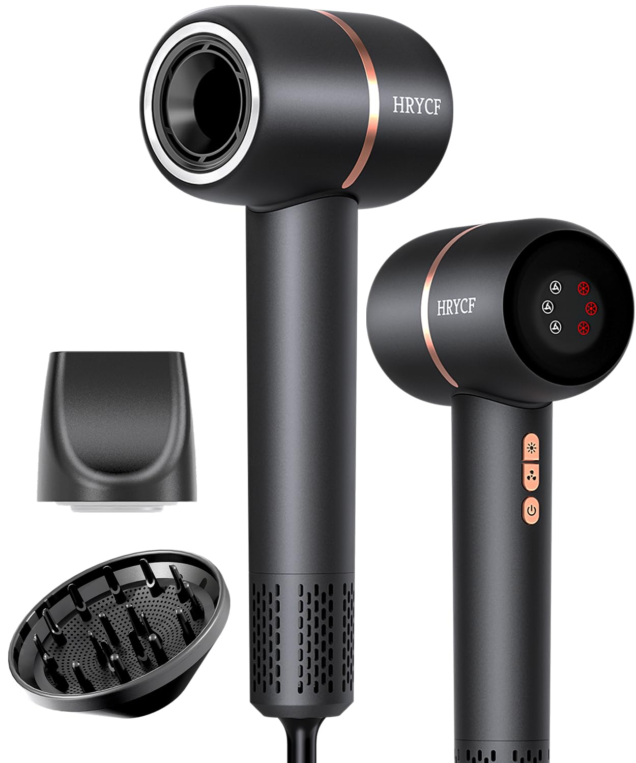 HRYCF Ionic Hair Dryer fast drying with high speed airflow for quick styling