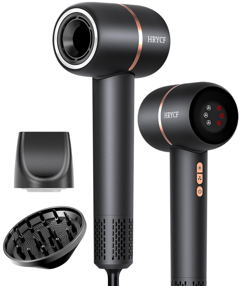 HRYCF Ionic Hair Dryer fast drying with high speed airflow for quick styling