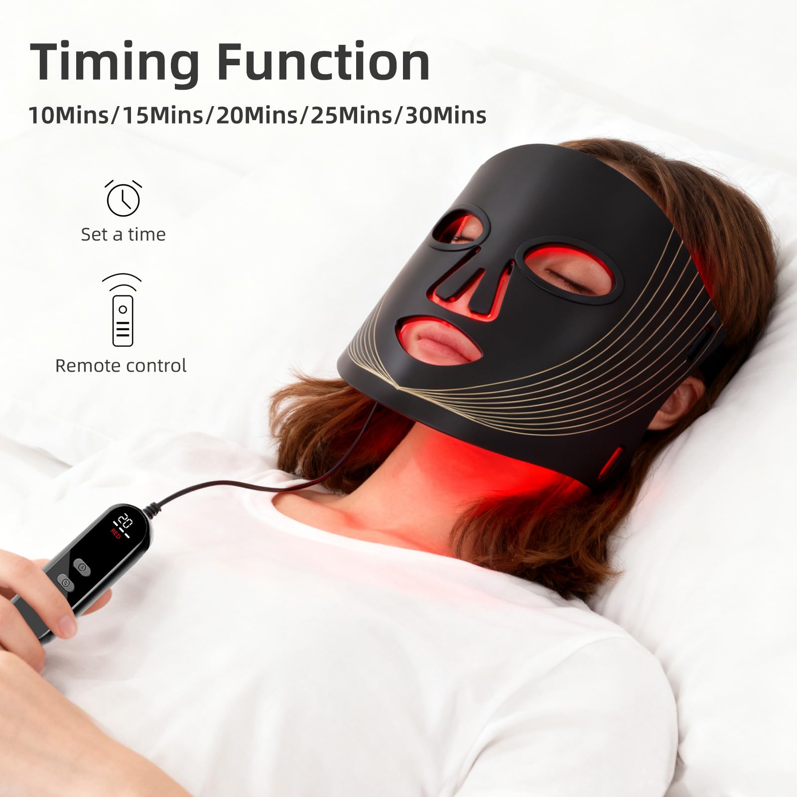 Hsaiiae FSA mask blue amber red nir lights for versatile at-home skincare