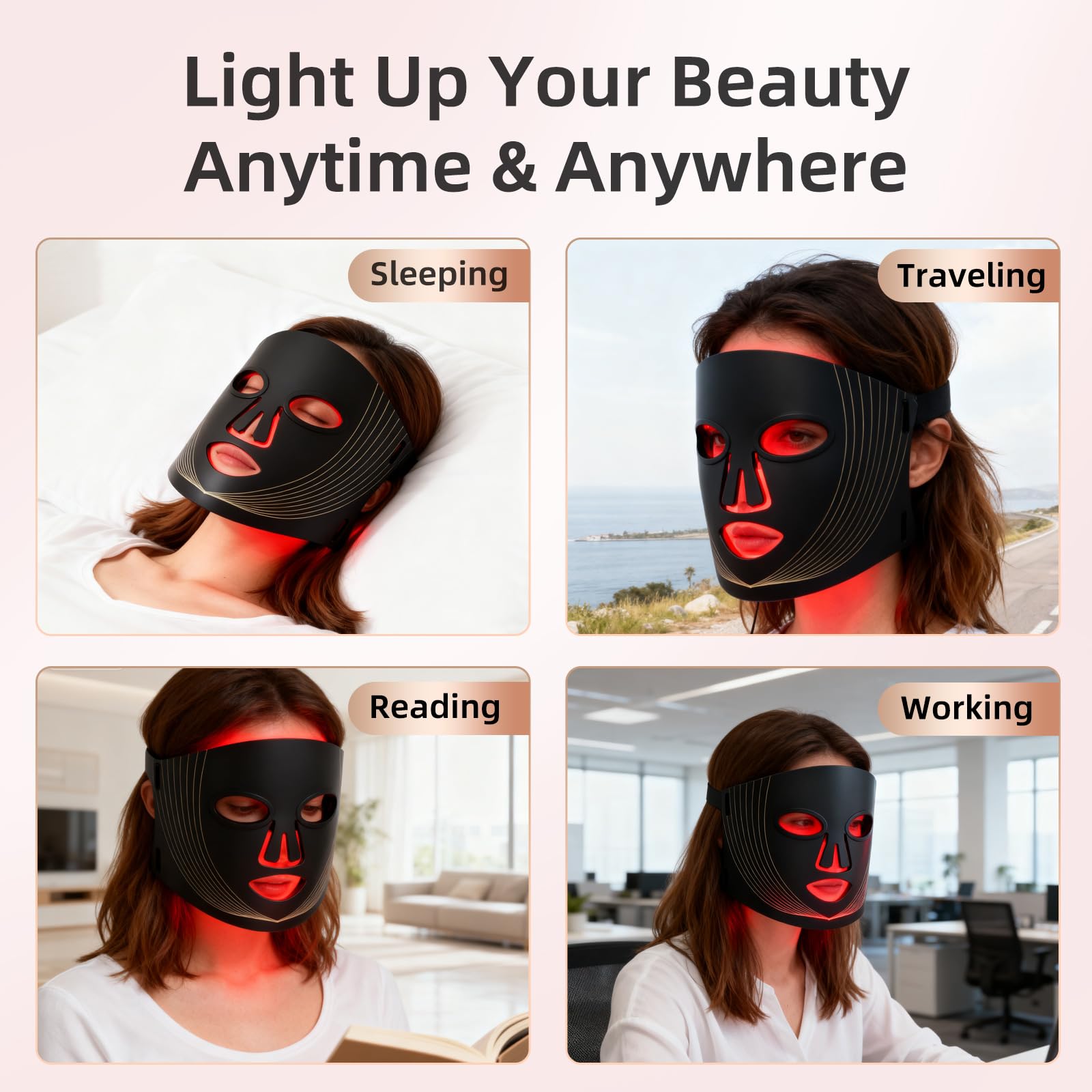 Hsaiiae FSA mask four-wavelength LED system targets multiple skin layers