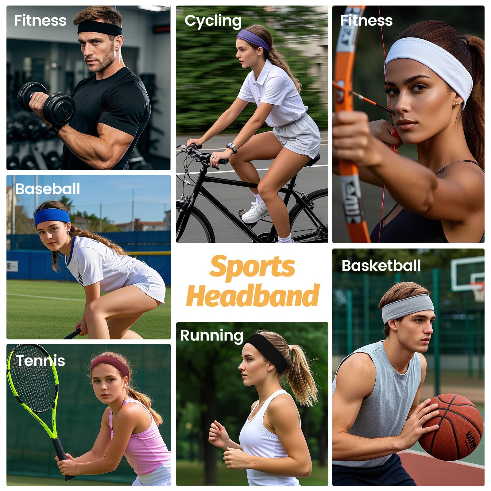 HSEM headband in black for durable performance and daily activities.