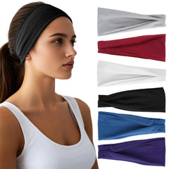 HSEM headband in dark purple for moisture-wicking workouts and secure all-day wear.