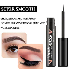 HSKIE magnetic eyeliner application close-up showing easy two-layer method