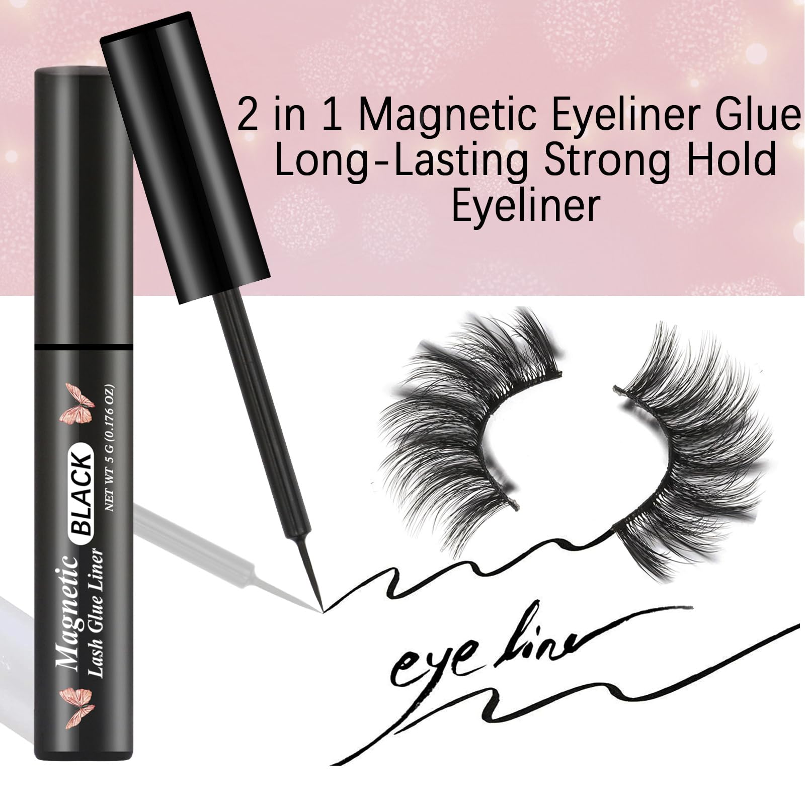 HSKIE magnetic eyeliner waterproof formula resists sweat and smudges