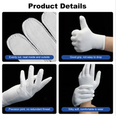 Htaexpu cotton spa gloves used for soothing irritation and calmer skin.