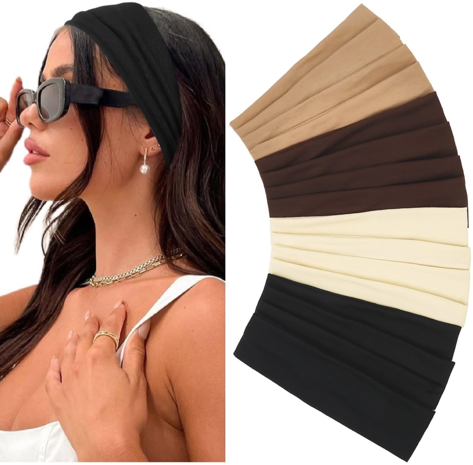 Huachi bandas elásticas para cabello en yoga, comodidad duradera durante el entrenamiento