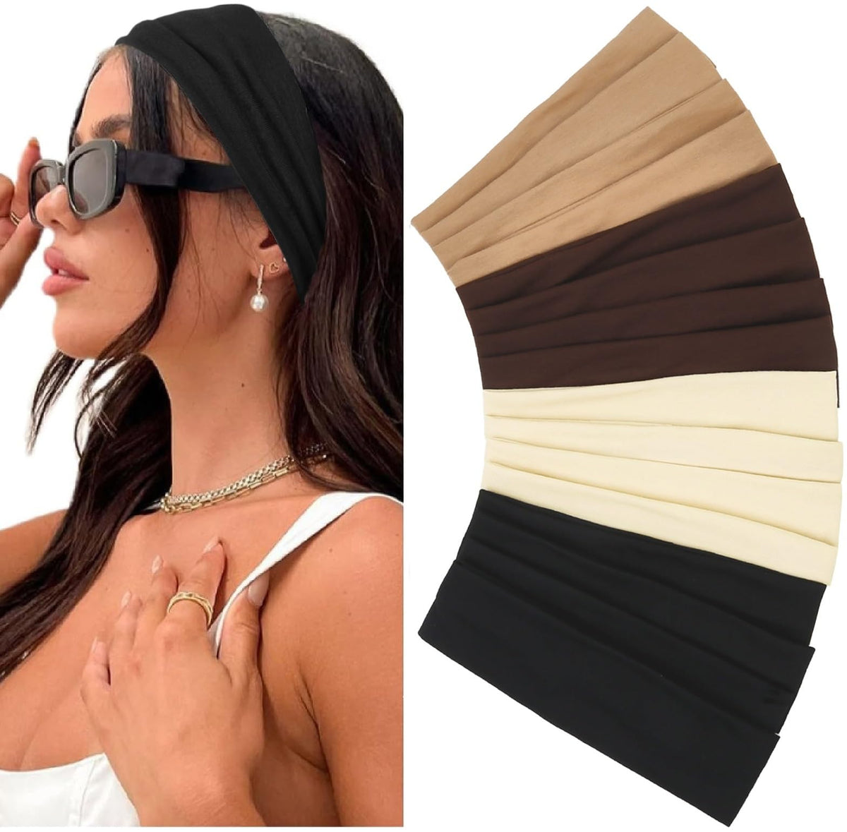 Huachi bandas elásticas para cabello en yoga, comodidad duradera durante el entrenamiento