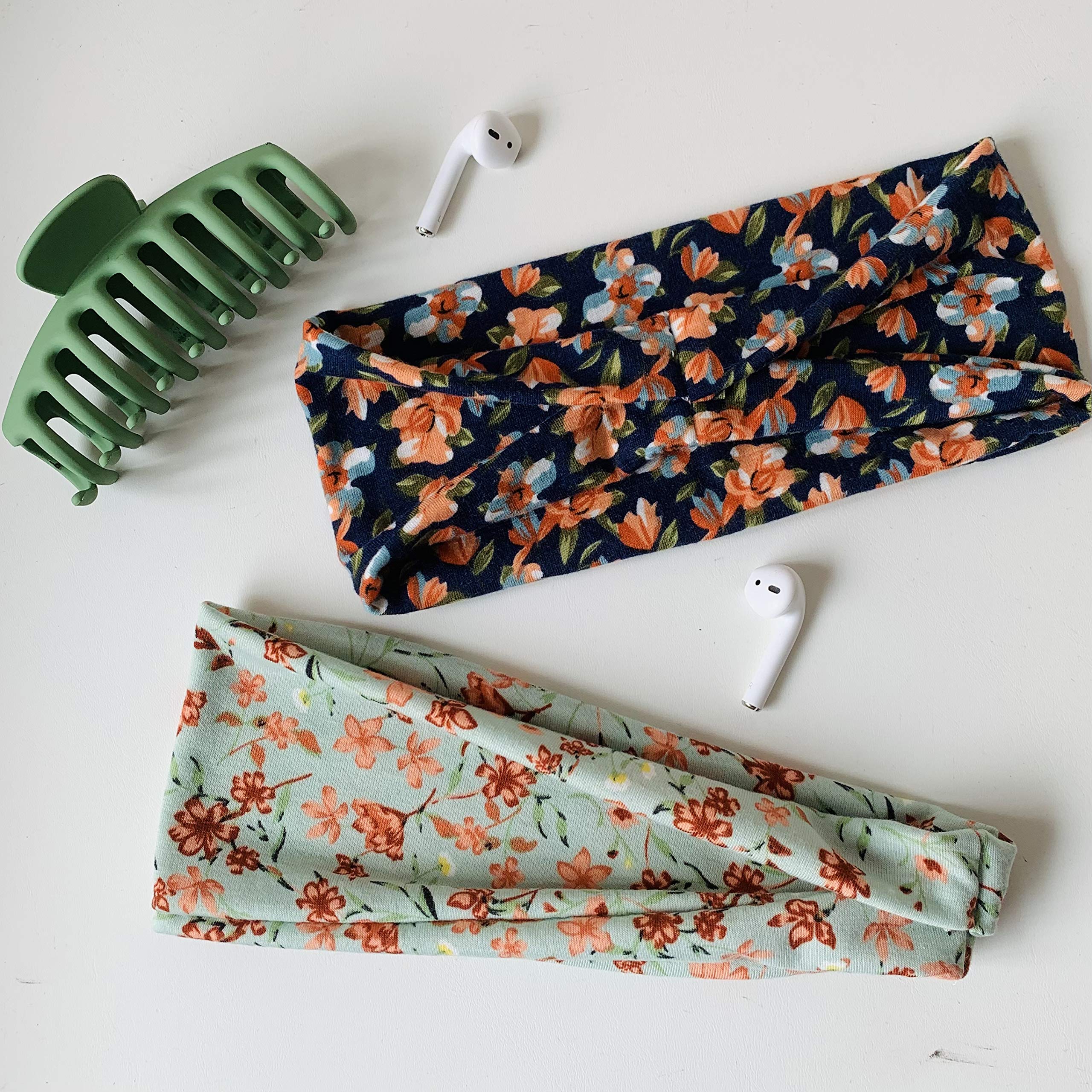 Diadema Huachi floral detalle-tejido: tela suave para el cabello.
