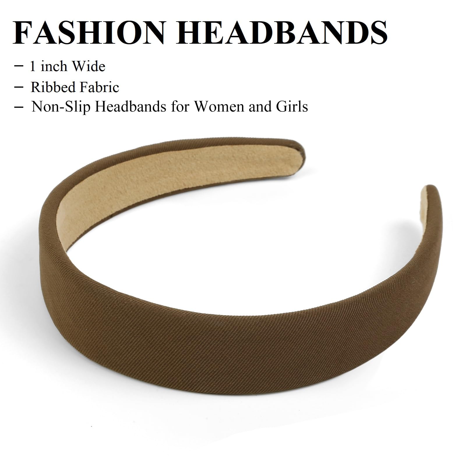 Diadema Huachi para mujer en marrón, versátil para uso diario.