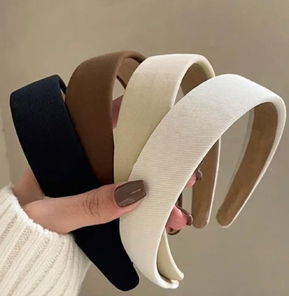 Diadema Huachi para mujer en negro, cómodo y sin deslizamiento.