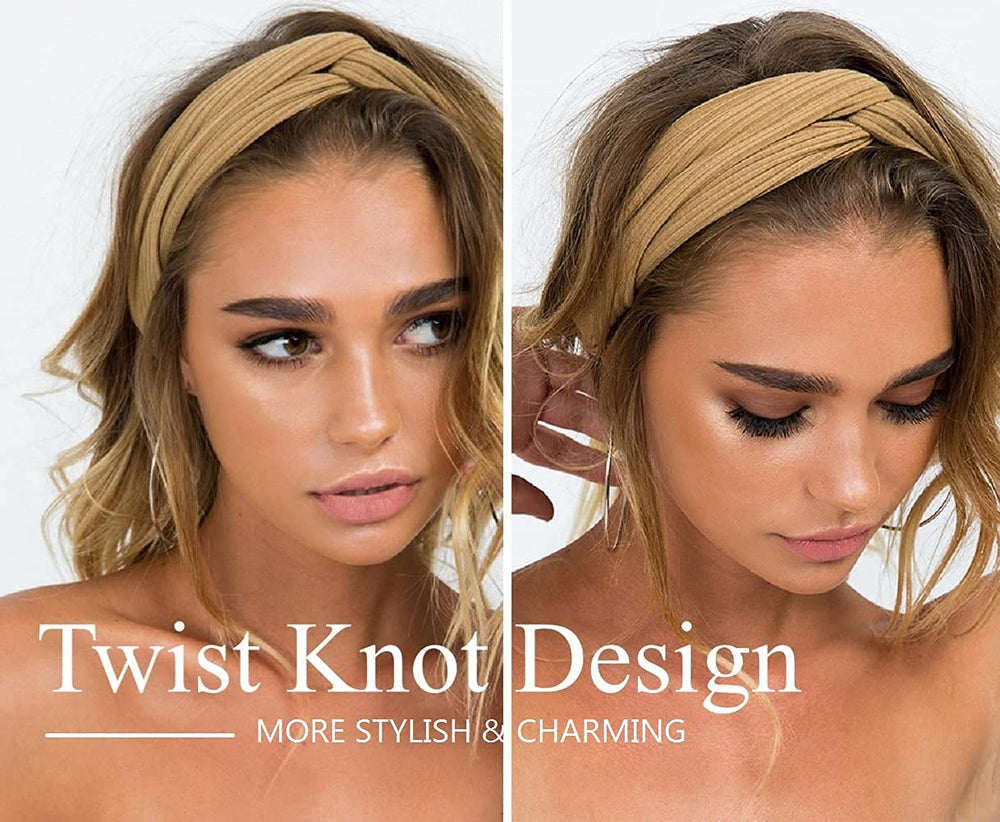 Huachi diadema con nudo twist para mantener el cabello recogido con estilo.