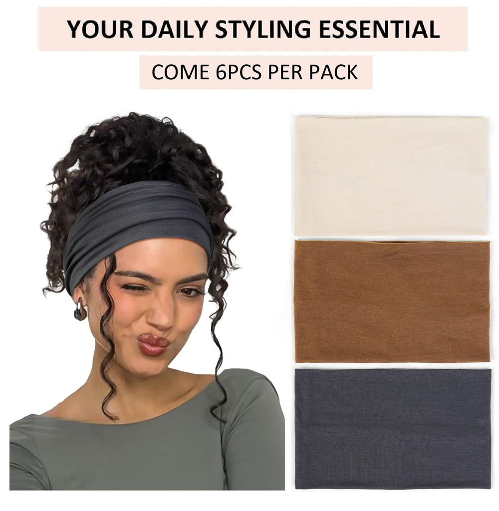 Huachi headband folded chic look adds layered style to any outfit.
