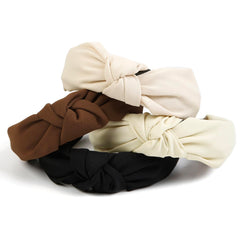 Huachi knotted headband cream beige pairs with outfits for effortless everyday elegance