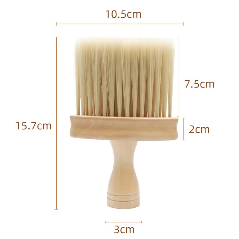 HUAYINGMEI wooden-handle brush shows a widened non-slip grip for precise use.