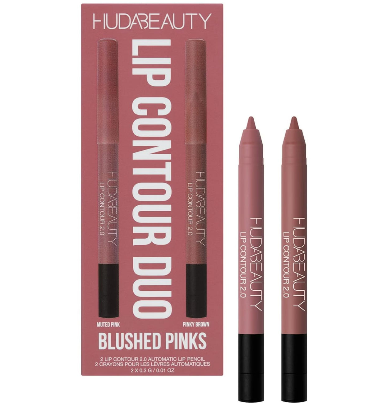 Huda Contorno de Labios Rosas Apagadas: delineado suave, acabado mate